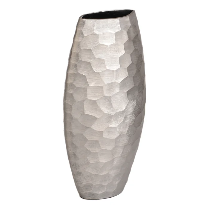 Ваза для цветов 42 см. «Diamond» серебряная — Homier Decor