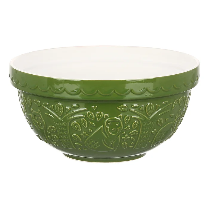 Миска для смешивания In the Forest, 21 см, 1,1 л, зеленая, медведь — Homier Decor